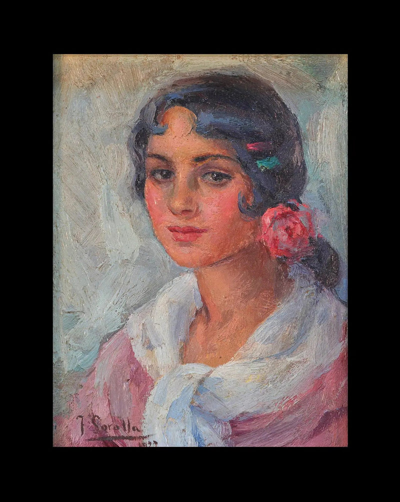 Portrett av kvinne - Joaquín Sorolla