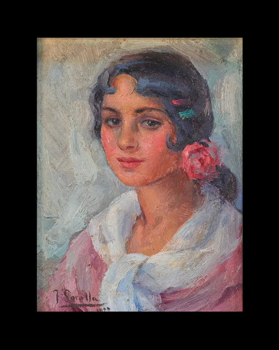 Portrett av kvinne - Joaquín Sorolla