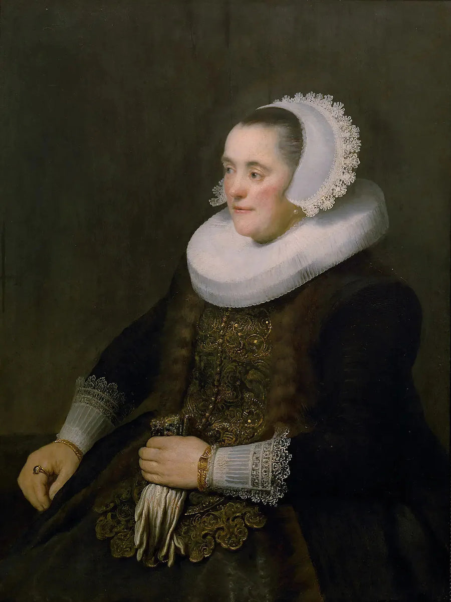 Portrett av kvinne. - Rembrandt