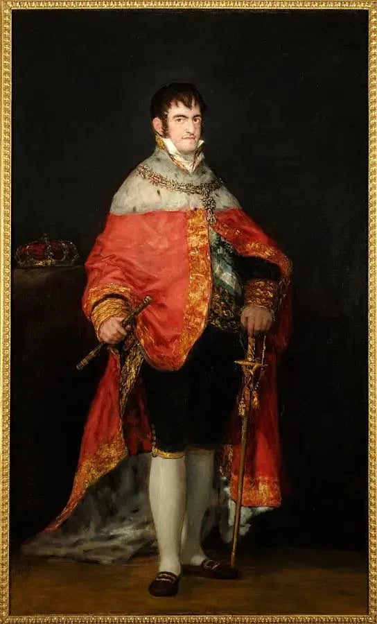Portrett av Ferdinand VII i sin kongelige kappe - Francisco de Goya