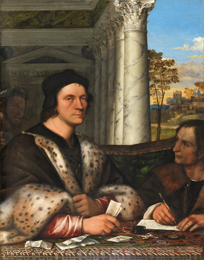 Portrett av Ferry Carondelet med sin sekretær - Sebastiano del Piombo