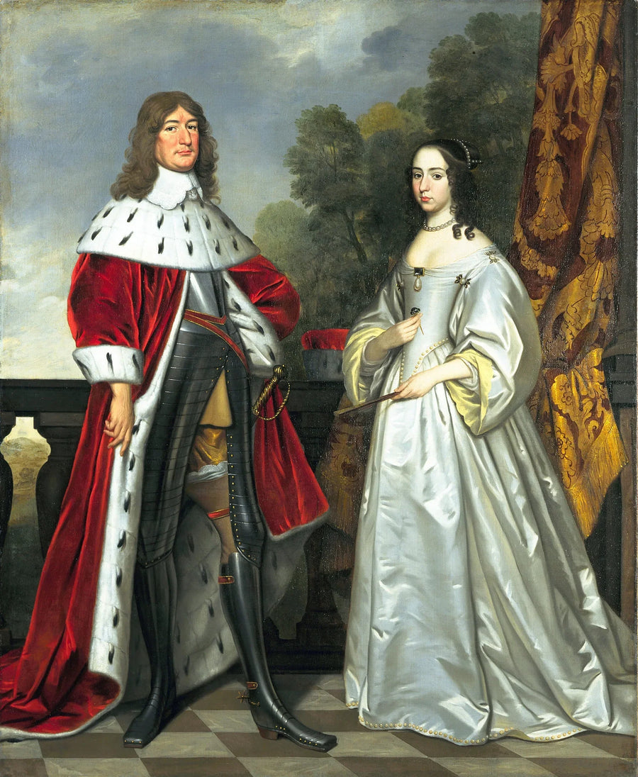 Portrett av Fredrik Vilhelm, kurfyrste av Brandenburg, og Louise-Henriette av Nassau - Gerrit van Honthorst