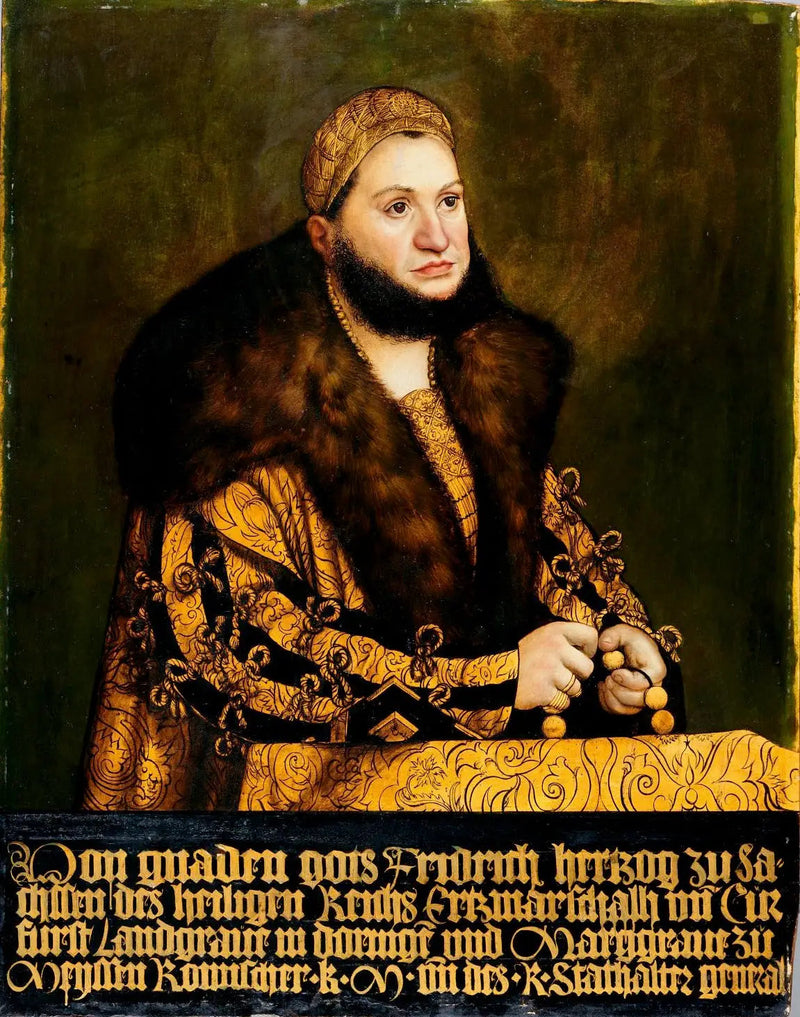 Portrett av Fredrik III den Vise, kurfyrste av Sachsen - Lucas Cranach den eldre
