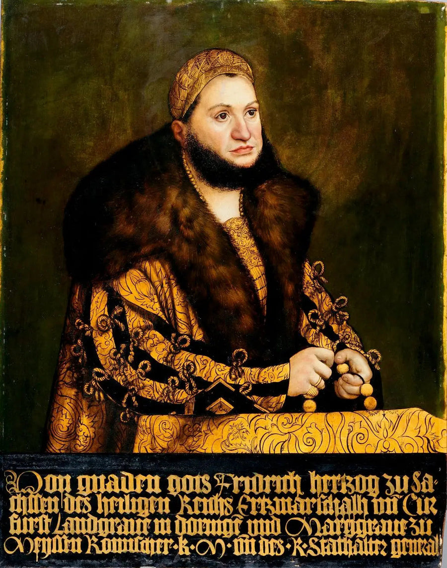 Portrett av Fredrik III den Vise, kurfyrste av Sachsen - Lucas Cranach den eldre
