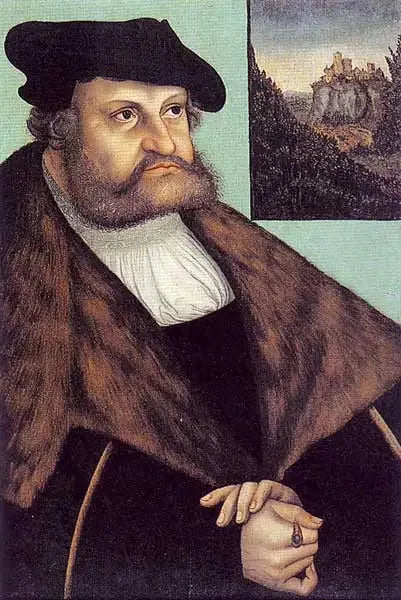 Portrett av Fredrik III den Vise, kurfyrste av Sachsen - Lucas Cranach den eldre