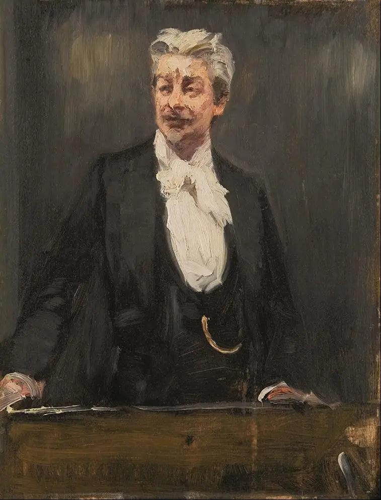 Portrett av Georg Brandes som holder en forelesning - Peder Severin Krøyer