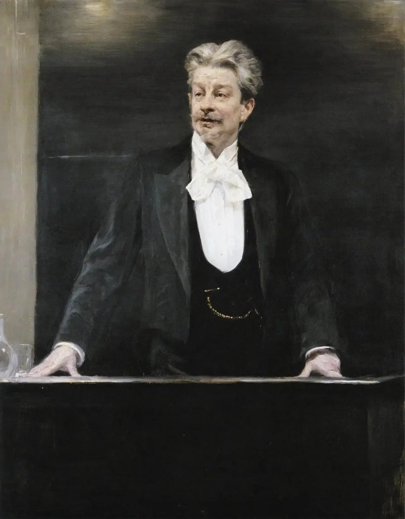 Portrett av Georg Brandes som holder en forelesning - Peder Severin Krøyer