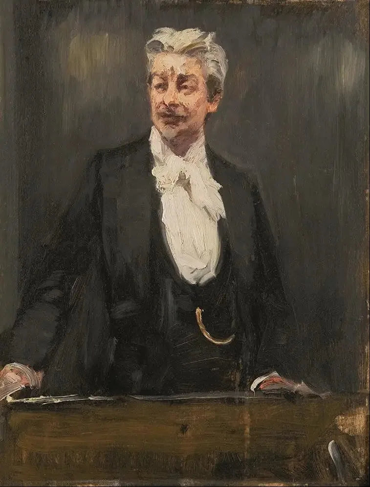 Portrett av Georg Brandes som holder en forelesning - Peder Severin Krøyer