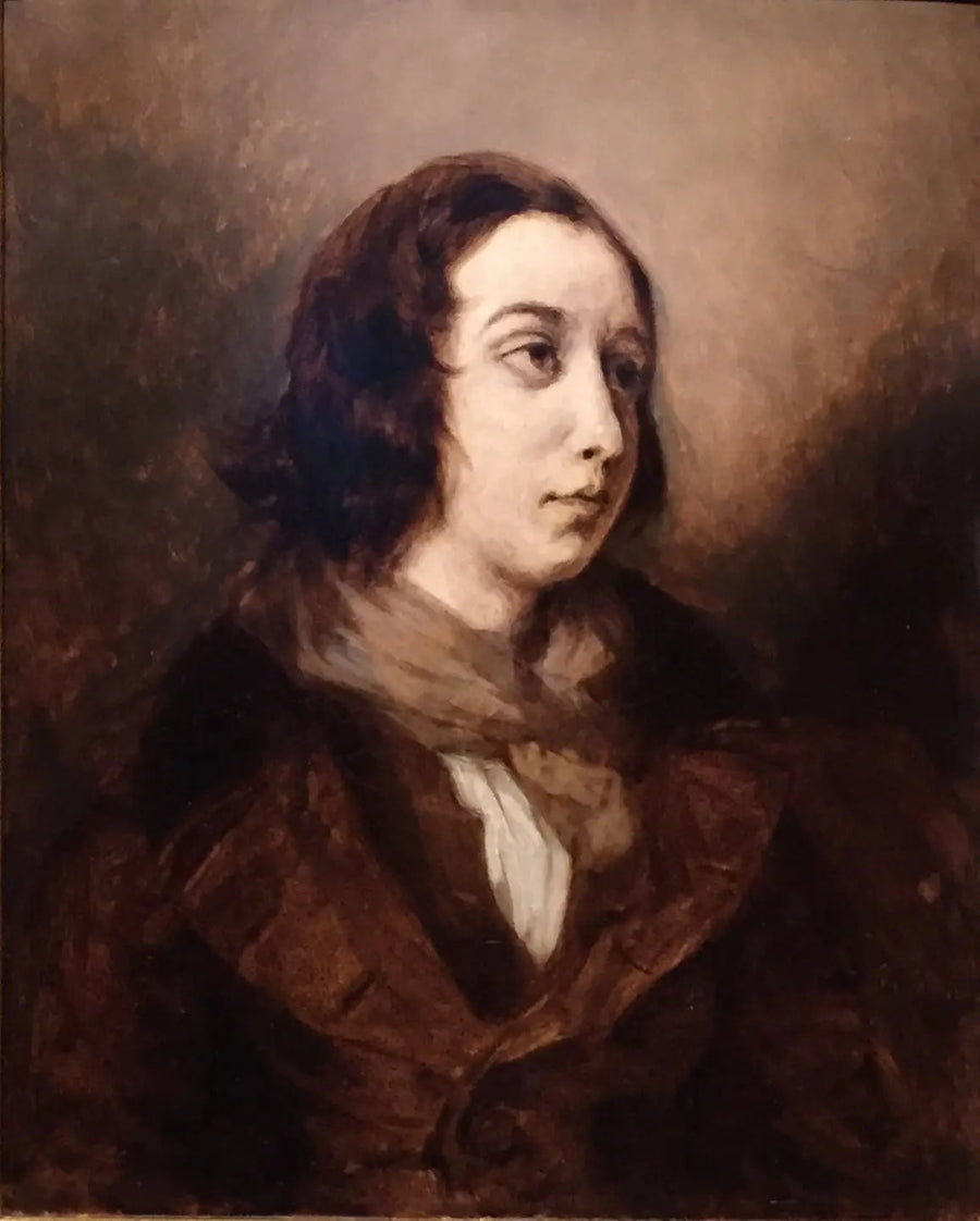 Portrett av George Sand - Eugène Delacroix