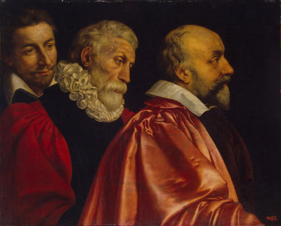 Portrait de groupe de trois membres du Conseil de Paris (fragment du tableau perdu) - Frans Pourbus the Younger - Alpha