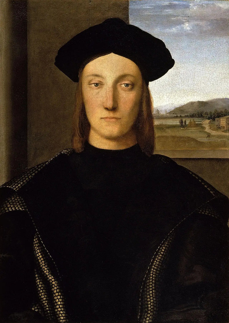 Portrett av Guidobaldo I av Montefeltro - Raphael Sanzio
