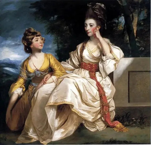 Portrett av Hester Thrale og datteren Hester - Joshua Reynolds