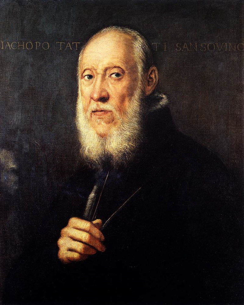 Portrett av Jacopo Sansovino - Jacopo Tintoretto
