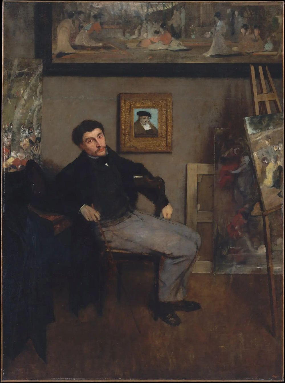 Portrait de James Tissot - Edgar Degas image 1 reproduction artisanale de tableau