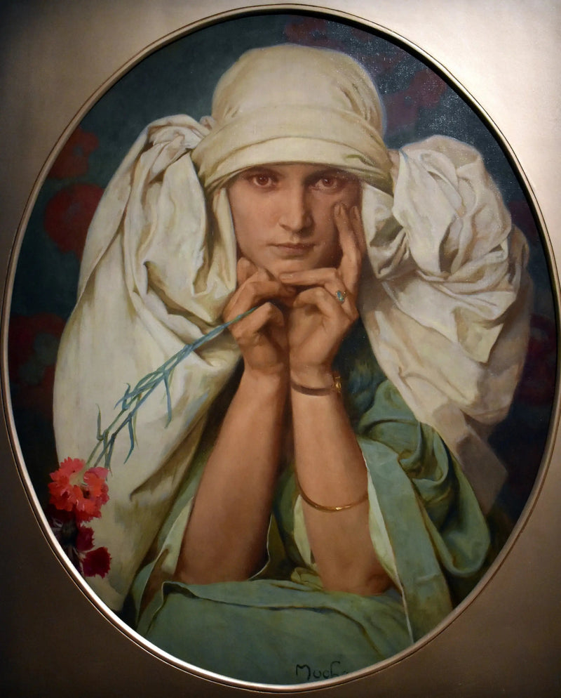 Portrett av Jaroslava - Alphonse Mucha