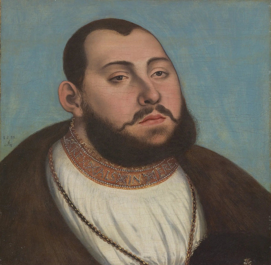 Portrett av Jean Frédéric den Magnanime, valgmann og hertug av Sachsen - Lucas Cranach den eldre