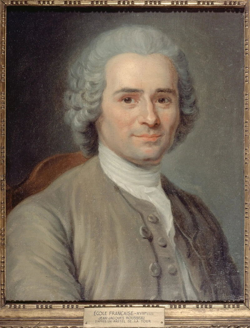Portrett av Jean-Jacques Rousseau (1712-1778), forfatter og filosof - Maurice-Quentin de La Tour
