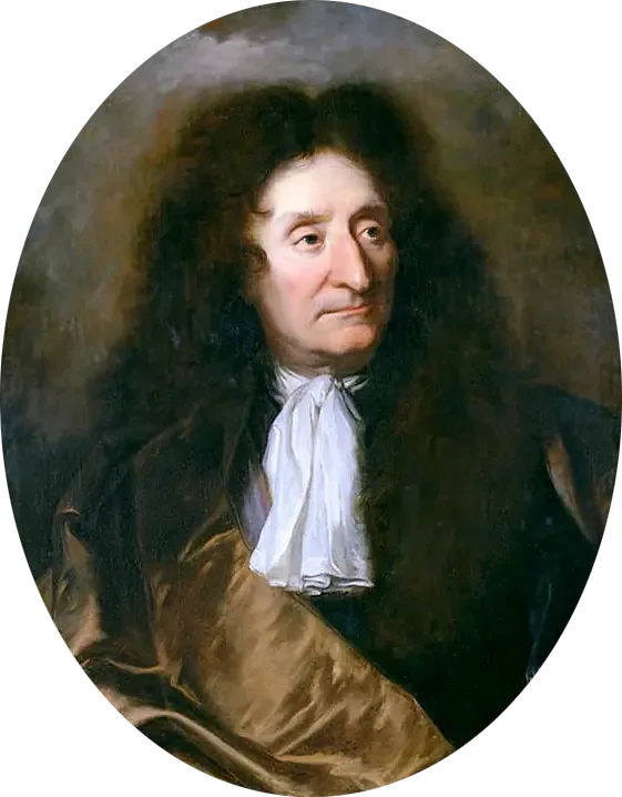 Portrett av Jean de La Fontaine (1621-1695), poet - Hyacinthe Rigaud
