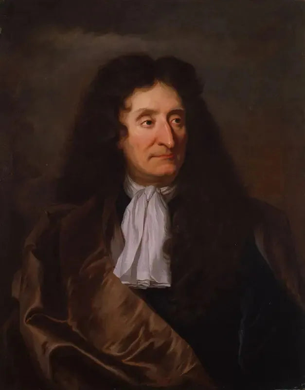 Portrett av Jean de La Fontaine - Hyacinthe Rigaud