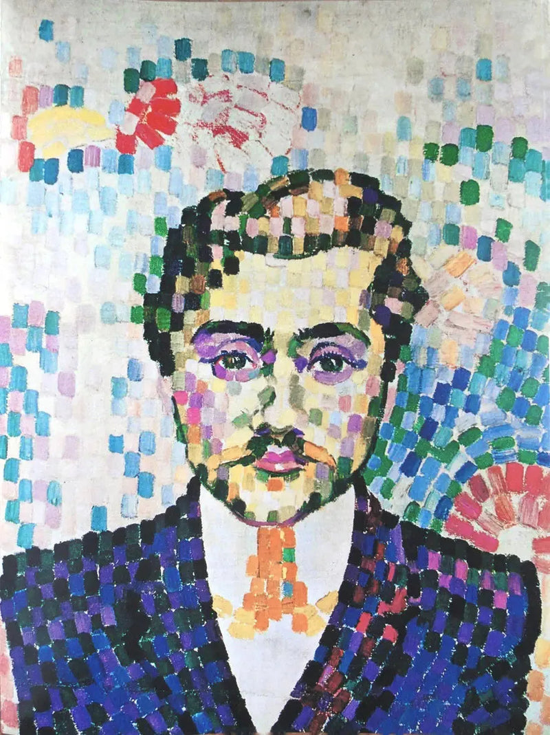 Portrett av Jean Metzinger - Robert Delaunay