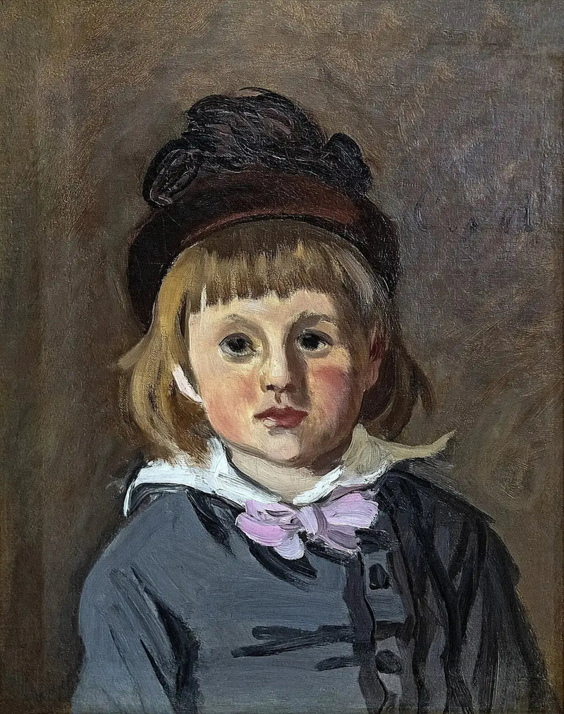Portrett av Jean Monet med dusk lue - Claude Monet