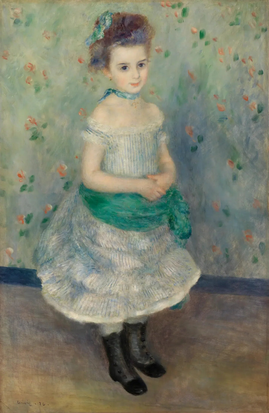 Portrett av Jeanne Durand-Ruel (Portrett av frøken J.) - Pierre-Auguste Renoir