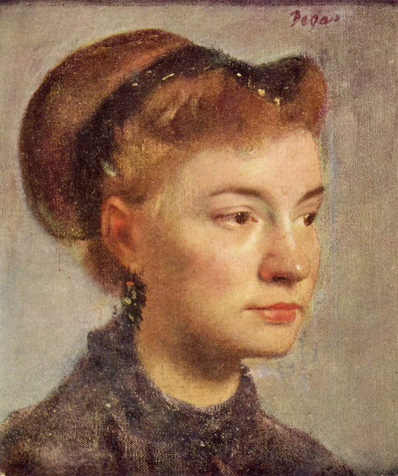 Portrett av ung kvinne - Edgar Degas