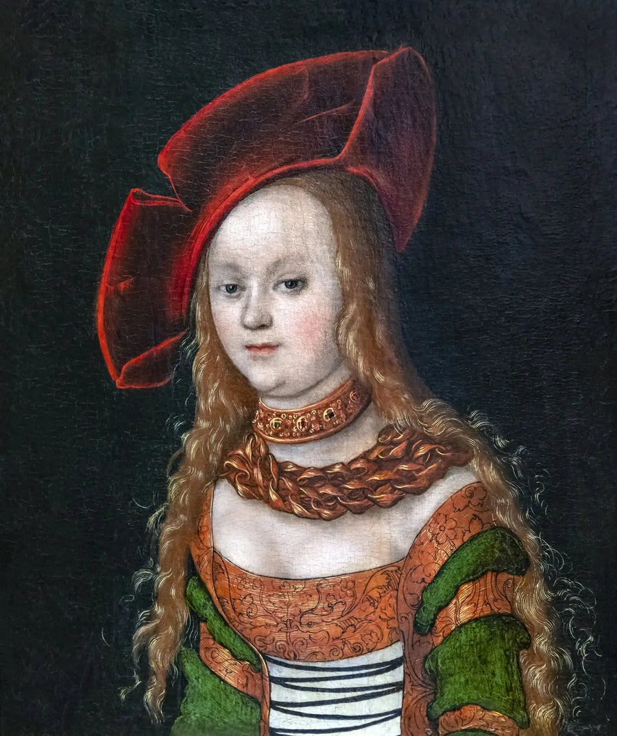 Portrett av ung jente i brystnivå - Lucas Cranach den eldre