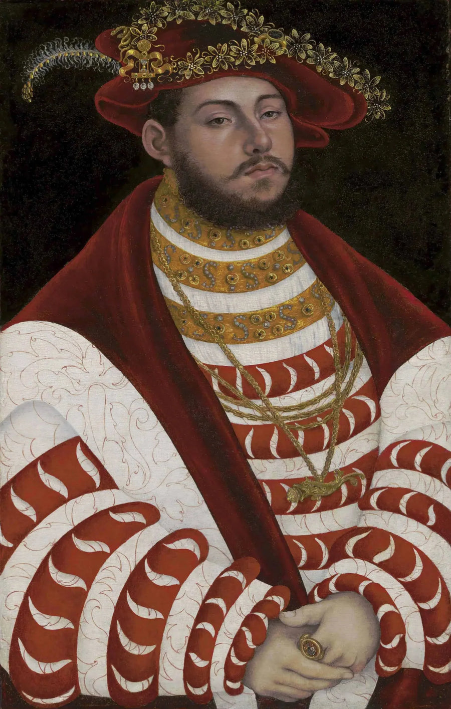 Portrett av Johann Friedrich den Store, kurfyrste - Lucas Cranach den eldre