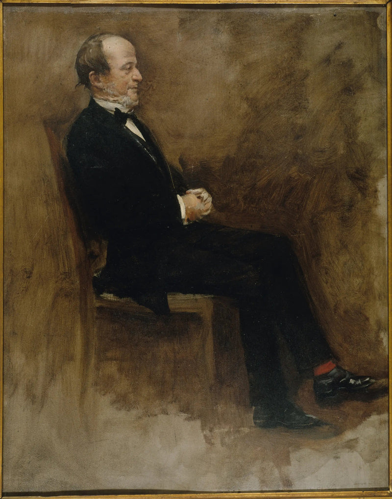 Portrett av John Lemoine (1815-1892), offentlig person, sjefredaktør for 