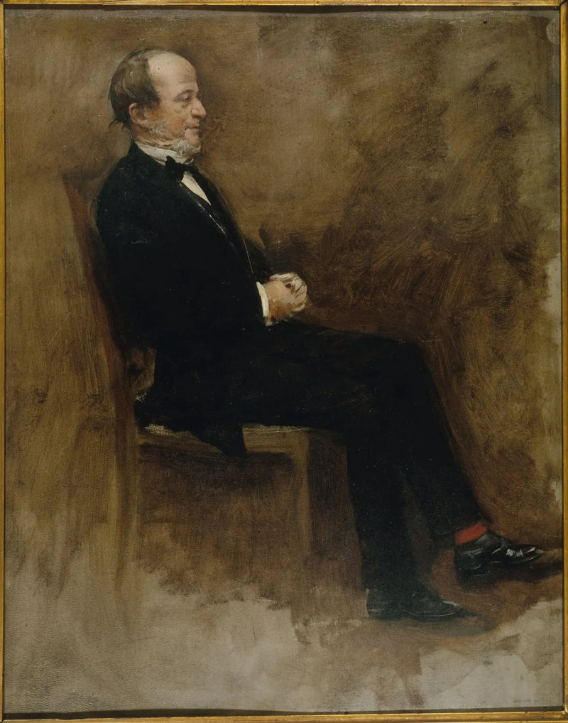 Portrett av John Lemoine (1815-1892), offentlig person, sjefredaktør for 