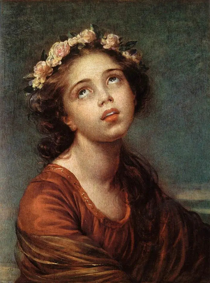 Portrett av Julie Lebrun iført en rosenkrans - Élisabeth Vigée Le Brun

Source:
Portrait de Julie Lebrun portant une couronne de roses - Élisabeth Vigée Le Brun