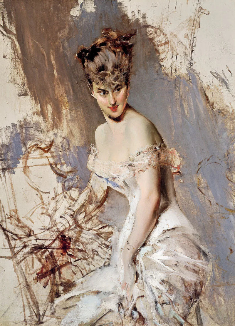 Portrett av skuespilleren Alice Regnault - Giovanni Boldini