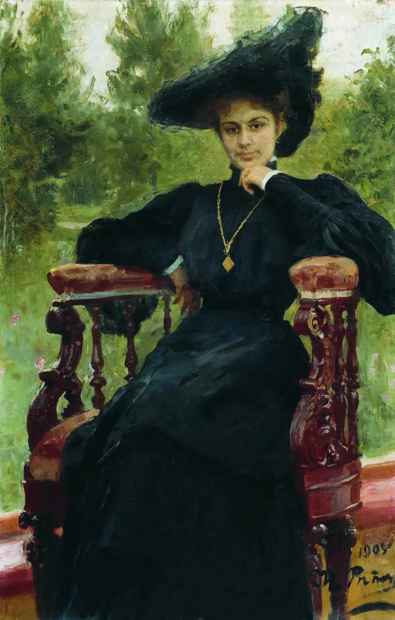 Portrett av skuespilleren Maria Fiodorovna Andreyeva - Ilya Repin