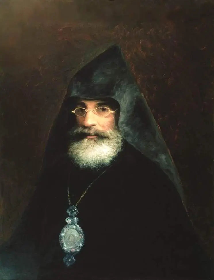 Portrett av erkebiskop Gabriel Aivazyan (bror til I. Aivazovsky) - Ivan Aïvazovski

Source:
Portrait de l'archevêque Gabriel Aivazyan (frère de I. Aivazovsky) - Ivan Aïvazovski