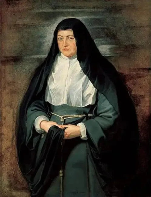 Portrett av erkehertuginne Isabelle-Claire Eugénie, spansk regent av Nederlandene, i klosterdrakt - Peter Paul Rubens