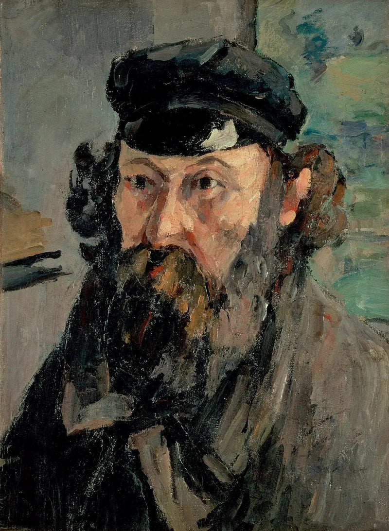 Portrett av kunstneren med caps - Paul Cézanne