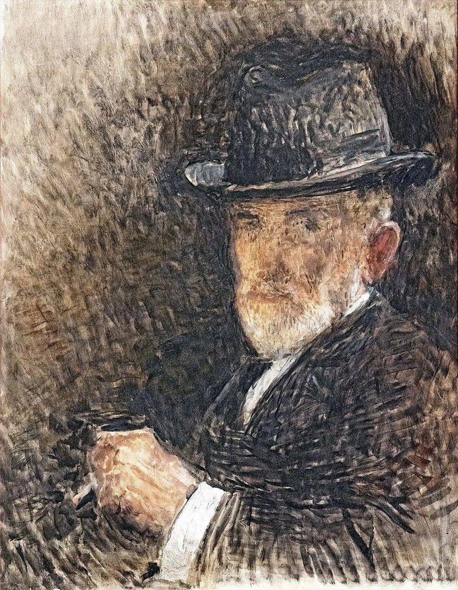 Kunstnerens portrett med hatt - Léon Bonnat