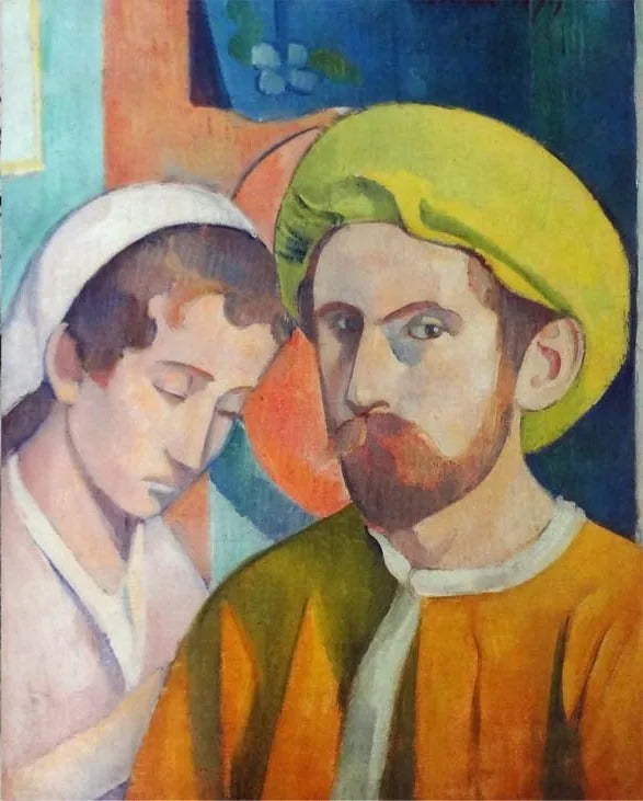 Portrett av kunstneren med gul turban - Émile Bernard