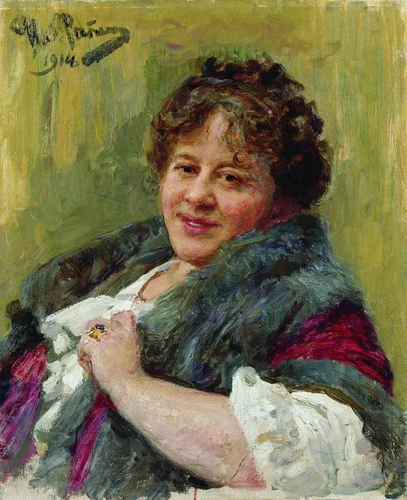 Portrett av forfatteren, dramatikeren, poeten og oversetteren Tatiana Lvovna Shchepkina-Kupernik - Ilya Repin