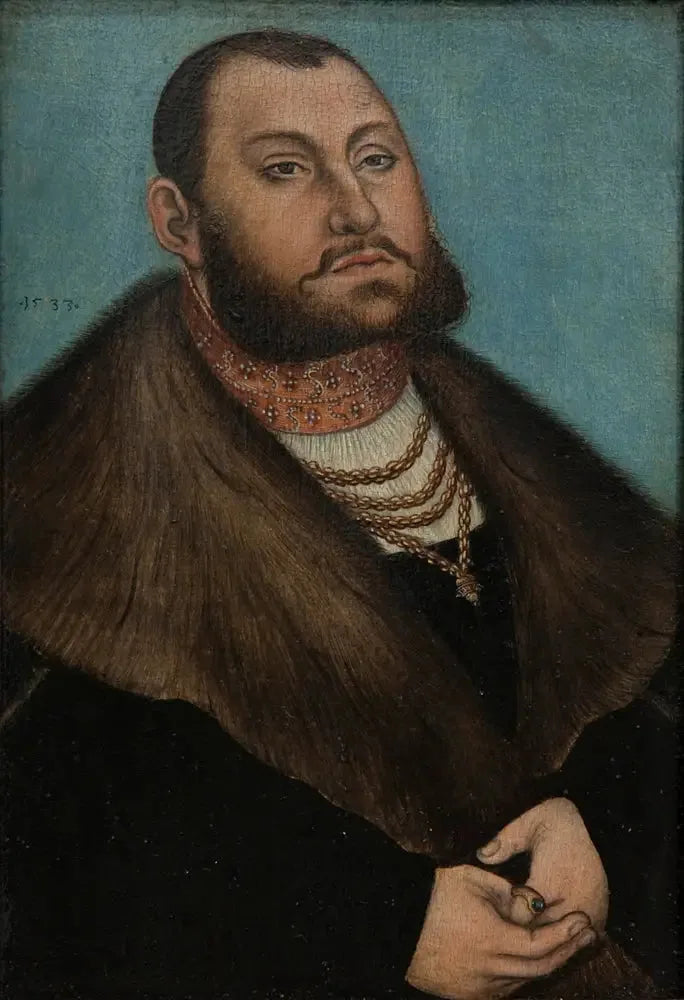 Portrett av velgeren Jean Frédéric den Magnanime av Sachsen (1503-1554) - Lucas Cranach den eldre