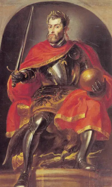 Portrett av keiser Karl V (Pompa Introitus Ferdinandi), 1634-1635 - Peter Paul Rubens