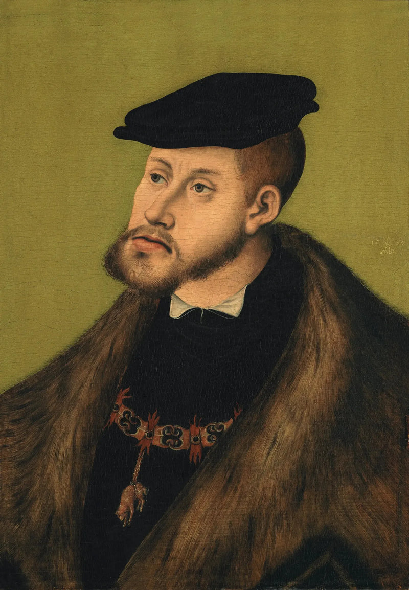 Portrett av keiseren Karl V. - Lucas Cranach den eldre