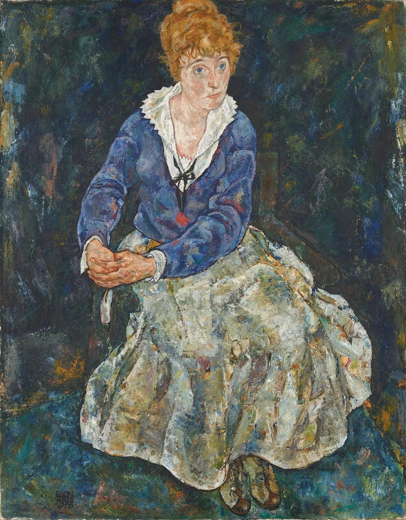 Portrett av kunstnerens ektefelle, Edith Schiele - Egon Schiele