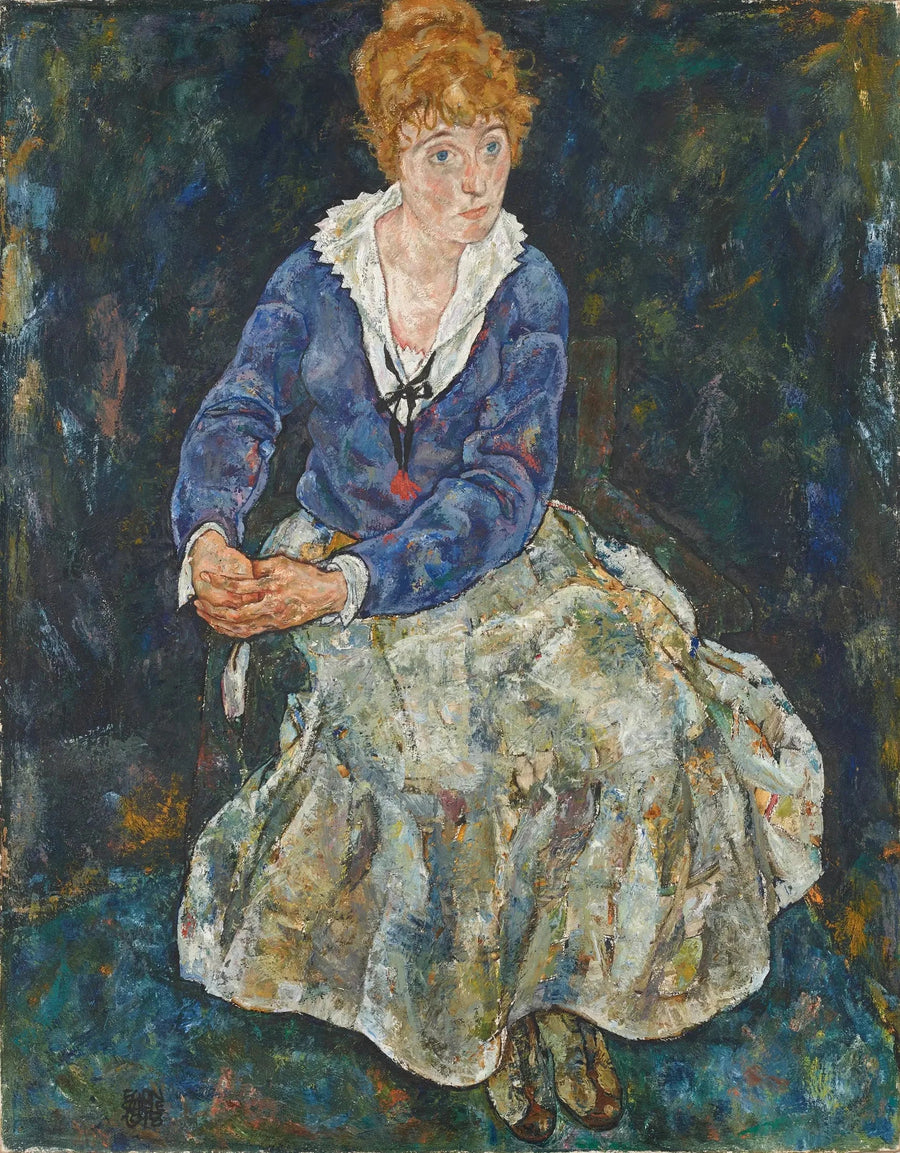 Portrett av kunstnerens ektefelle, Edith Schiele - Egon Schiele