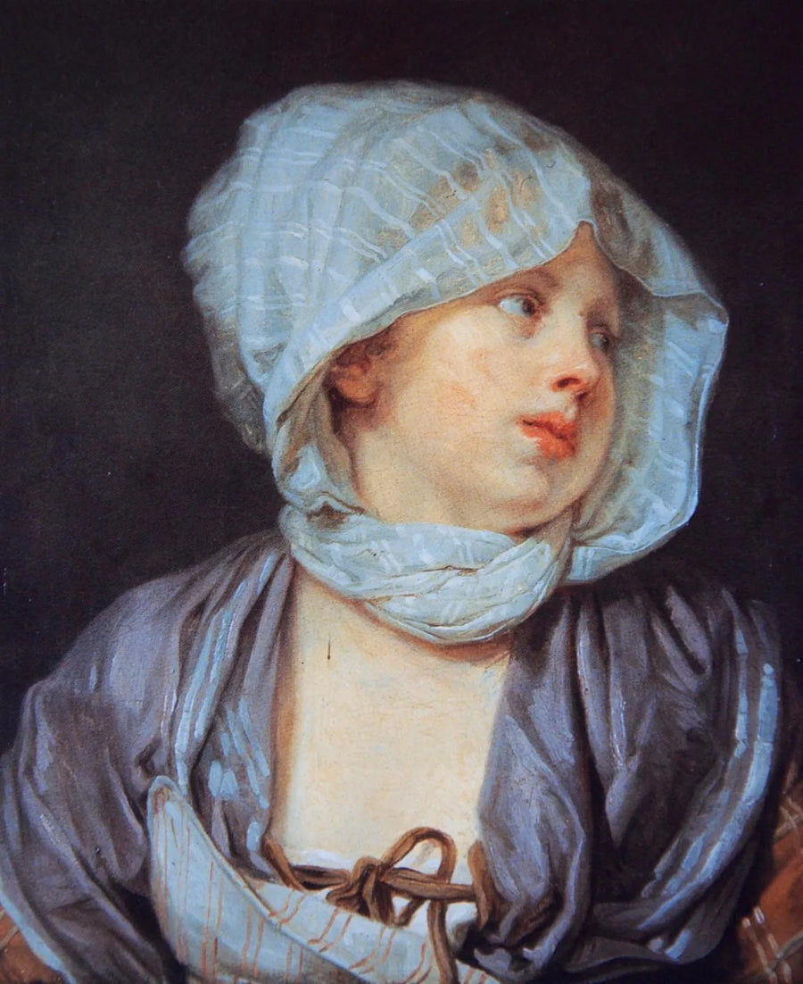 Portrett av kunstnerens kone - Jean-Baptiste Greuze
