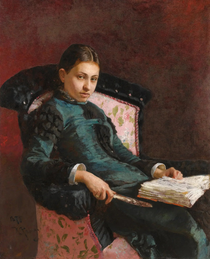 Portrett av kunstnerens kone, Vera Repin