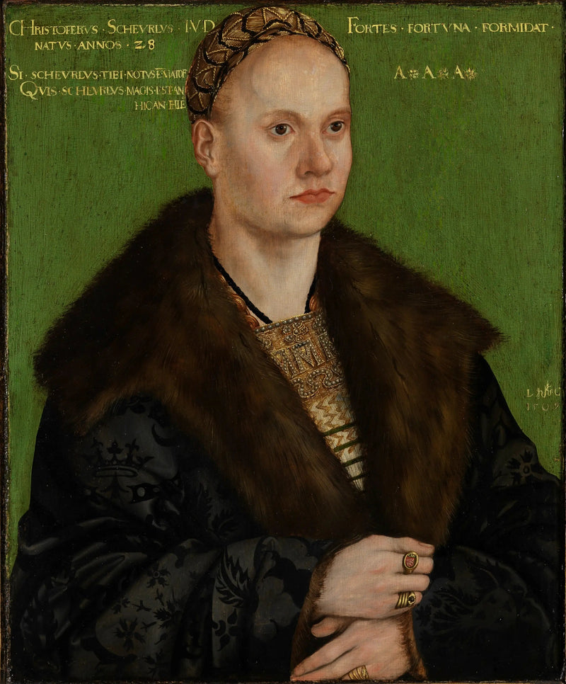 Portrett av humanisten Christoph Scheurl - Lucas Cranach den eldre