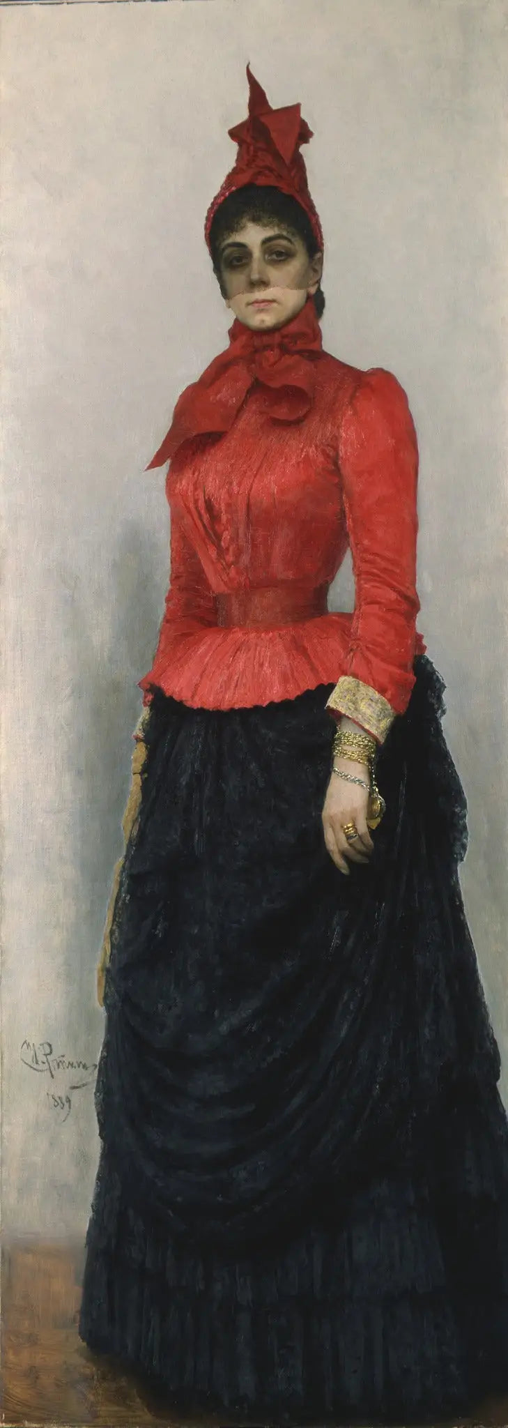 Portrett av baronesse V.I. Ikskul von Hildenbandt - Ilya Repin