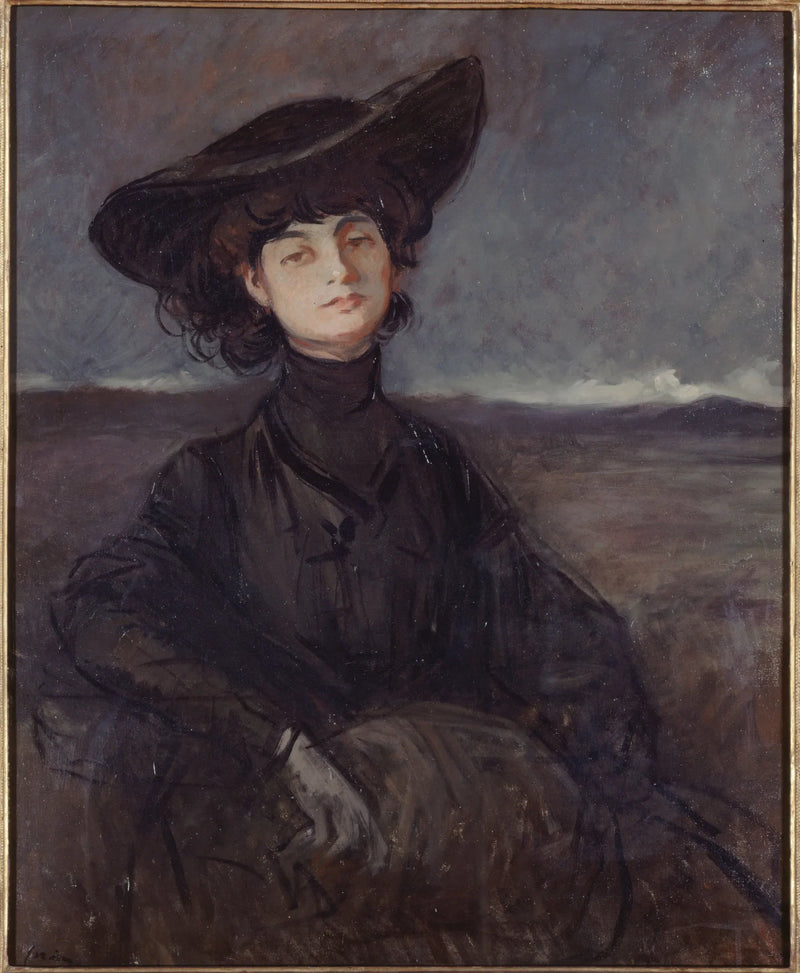 Portrett av grevinne Anna de Noailles, født Brancovan (1876-1933), dikter - Jean-Louis Forain